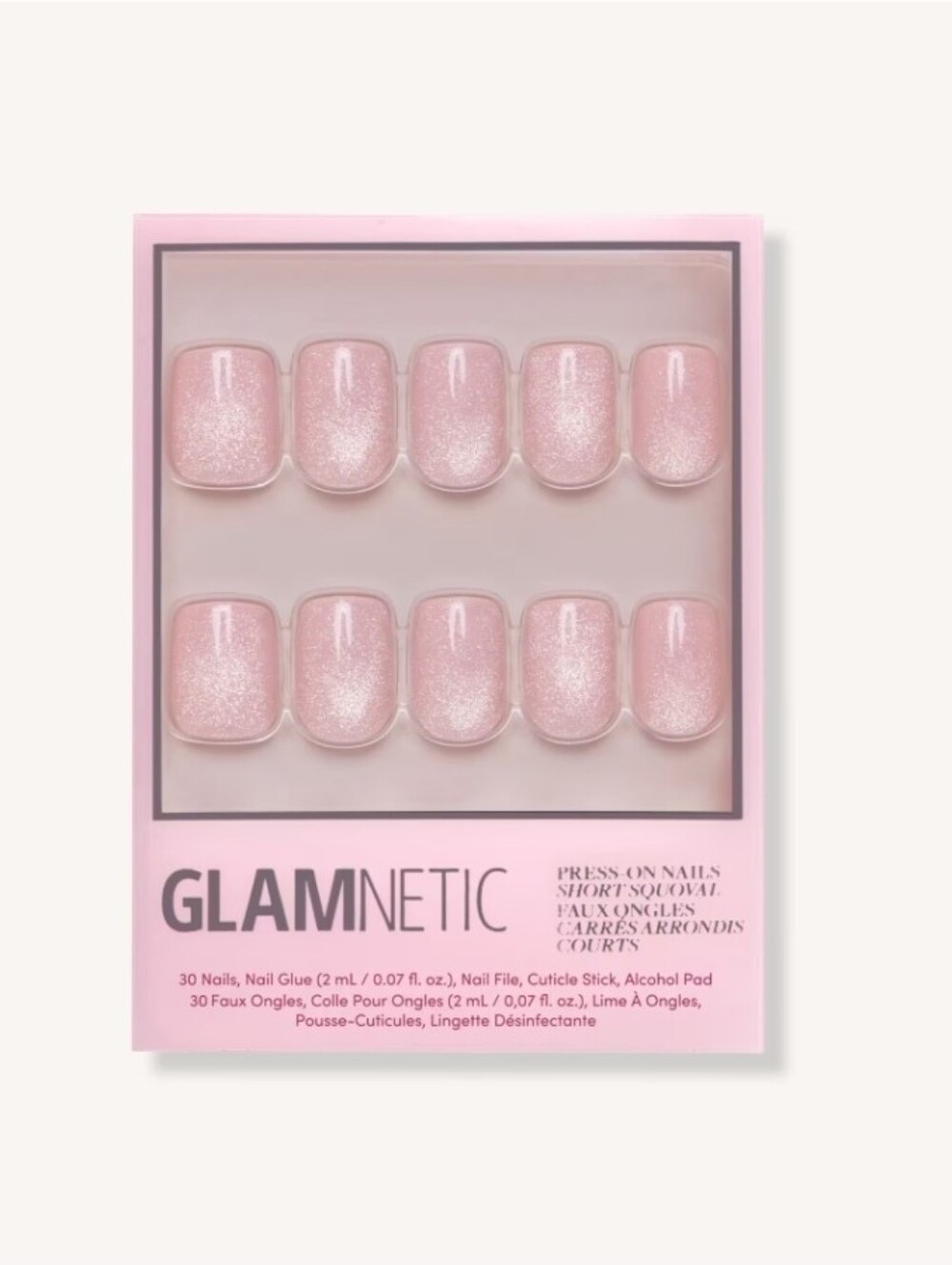 GLAMNETIC "Pinky Promise" Press-On Nails Kit, NEW
